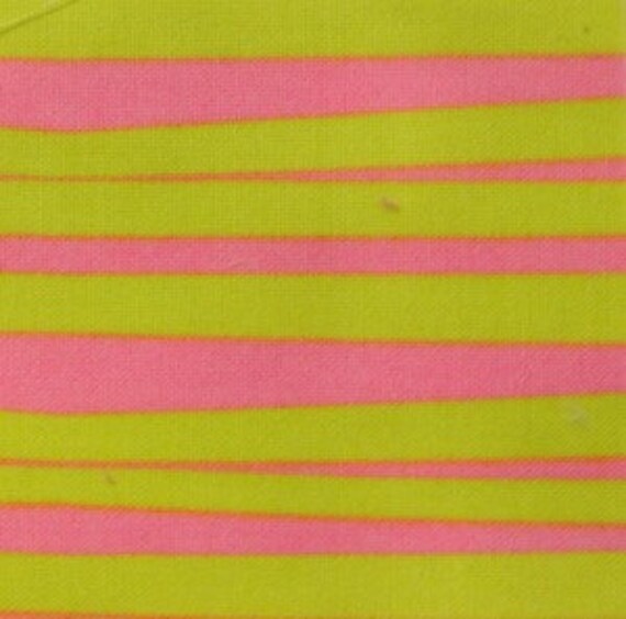 Items Similar To Bright Pink And Green Stripe Cotton Fabric On Etsy