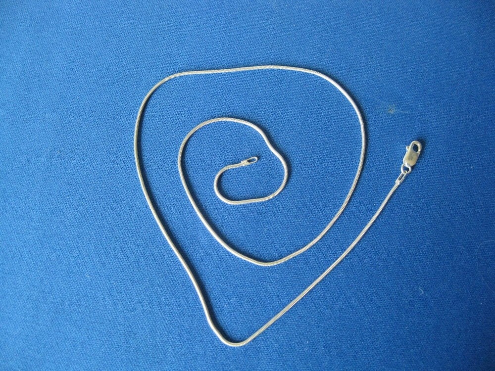 STERLING SILVER snake chain 16 inch sturdy