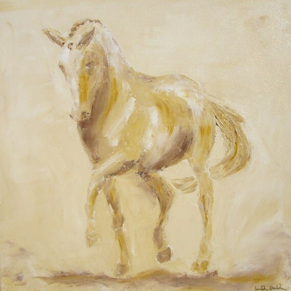 Original Dressage Horse Painting in Acrylic by lindadonohue