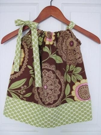 Amy Butler Lacework and Full Moon Polka Dot Pillowcase Dress