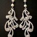 Pearl Bridal Earrings, Rhinestone Bridal Earrings, Ivory Swarovski Pearl, Statement Bridal Earrings, Bridal Stud Earrings, Pearl,MAGGIE
