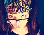 Rainbow Haze Hair Wrap, size M or L - yoga headband, dread band:  Gypsy Wraps by Julie Bartel