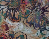 Gypsy Wrap by Julie Bartel Sunflower Batik Wrap, size M or L - yoga hairband, dread wrap, headband, bandana