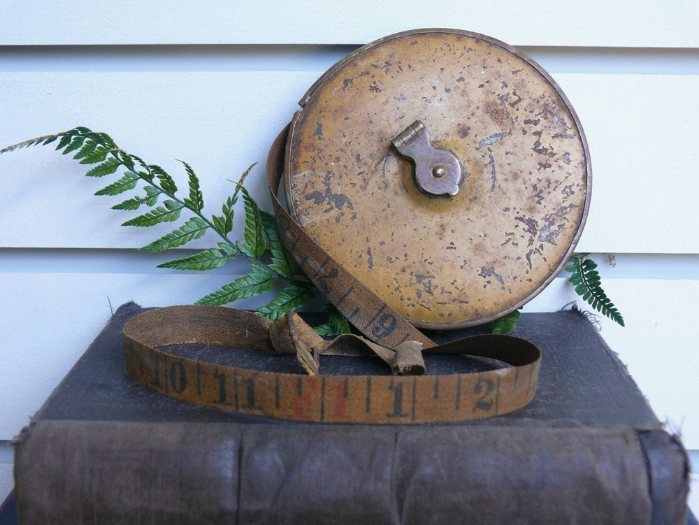 Antique Lufkin Cloth Tape Measure by birchandbird on Etsy