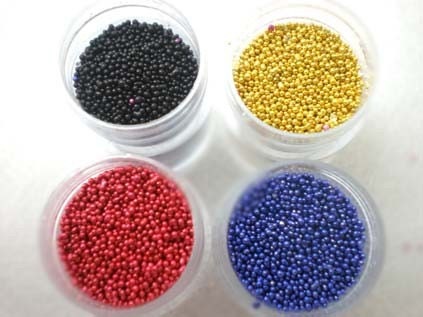 Fake Sugar Sprinkles / Micro Marbles (Black Pearl) - for Miniature Food Deco and Nail Art