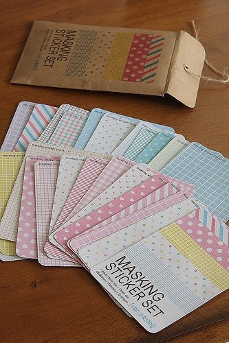Japanese Masking Tape Sticker Set-Deco Sticker Set-Pastel Colors