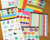 Washi Tape Sticker Set-Japanese Masking Tape Sticker Set-Deco Sticker Set-Label Set