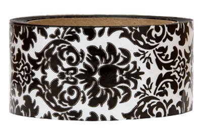 Packing Tape-Tape-Deco Tape-Mailing Tape-Black Damask