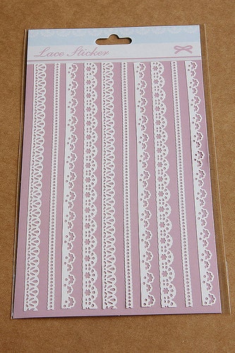 Stickers-Lace Doily Stickers-Deco Stickers-Carved Lace Stickers-Great for Scrapbooking