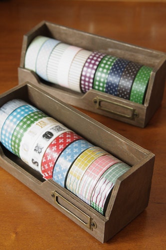 Washi Tape Dispenser Tool-Wooden Organizer-Tape Dispenser Tool for dispensing washi tape-Japanese Masking Tape Organizer-Tape Holder
