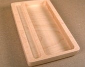 On Sale  MAPLE Fine Wood DESK ORGANIZER / Accessory Utility Tray - Simple Clean Modern Minimalist Design