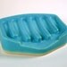 Porcelain SOAP DISH - White or Blue - Ceramic Digital Fabrication 3D Printing Craft Modern Bathroom Tray