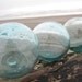 Japanese Glass Fishing Floats - Set of 3 in Shades of Teal Blue