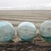 Japanese Glass Fishing Floats - Set of 3 in Shades of Teal Blue