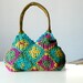 New Season Spring Crochet bag - Summer Bag Afghan, Granny Square Handbag - Shoulder Bag