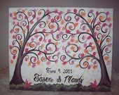 Wedding thumbprint Guest Canvas.......18 x 24 Canvas..175-185 Guests