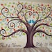 Wedding Guestbook thumbprint tree Canvas.....18 x 24......165- 185  guests