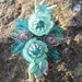 One of a kind handmade lampwork corsage brooch - Jade Rose