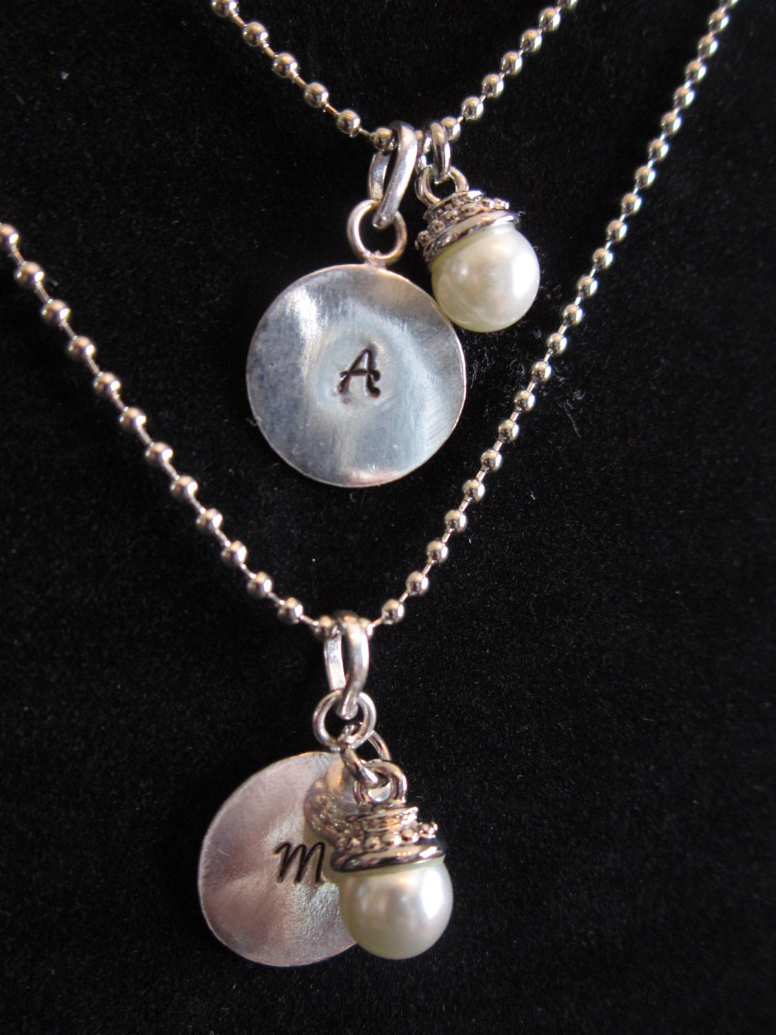 Personalized Hand Stamped Initial Necklace