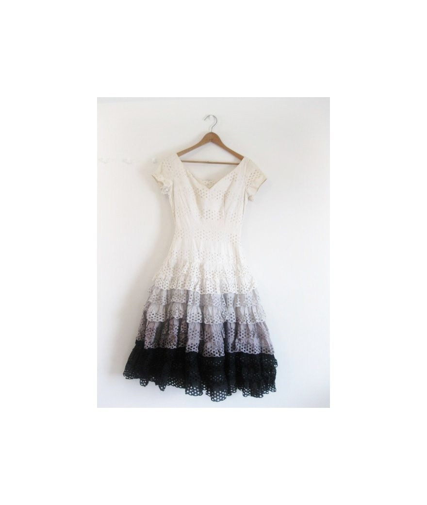 hold hold hold 1940s-1950s EYELET classic party tulle dress