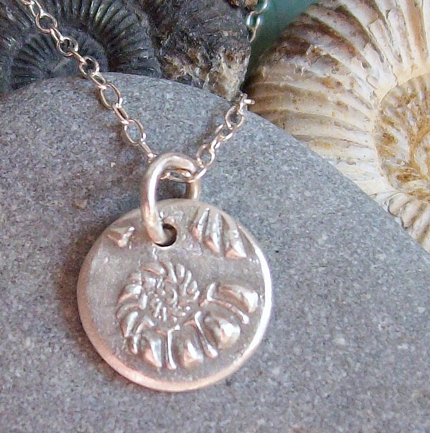 Silver necklaces - Shell Fossil Design