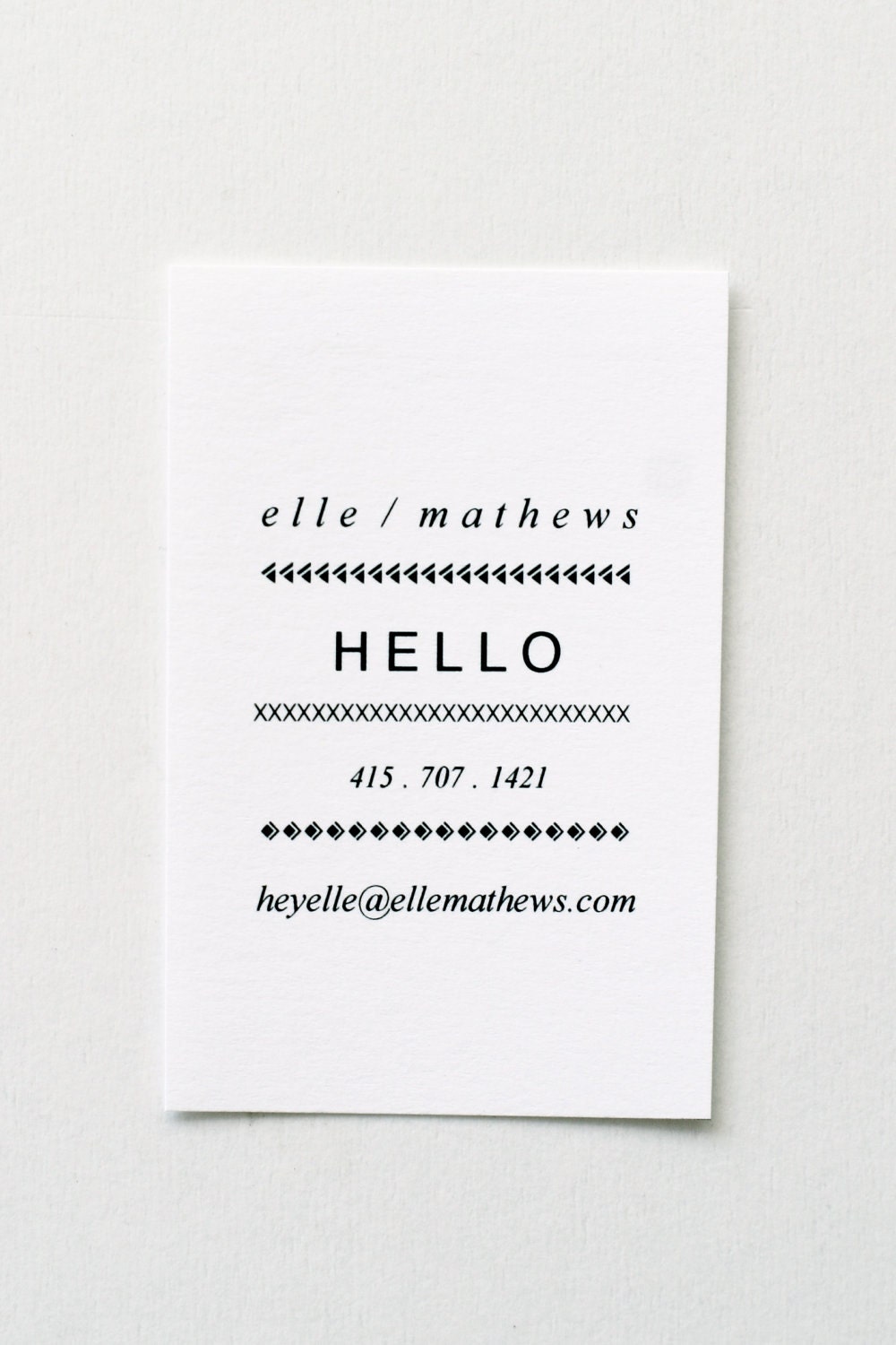 Elle: Letterpress Calling Cards - Set of 50