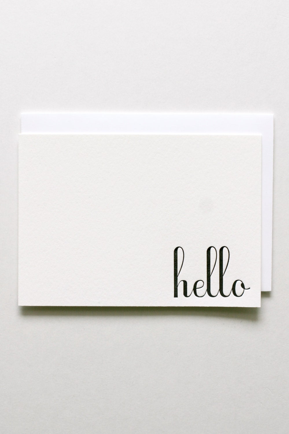 Letterpress Notecard Set - Hello