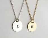 Custom Initial Necklace in Sterling Silver - Personalized Initial Jewelry