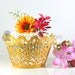 100 Lace Cupcake Wrappers Liner - YELLOW FILIGREE