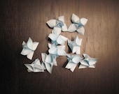 Origami Flowers - Set of 10 - Pale Blue