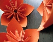 Kusudama Origami Flowers - Orange - Set of 3