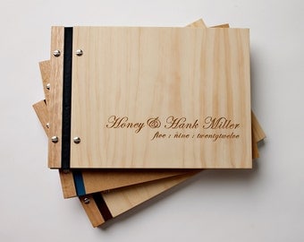 custom wedding guest book personalised album engagement gift anniversary guestbook  // modern wedding