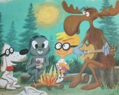 Vintage Rocky & Bullwinkle Little Golden Book