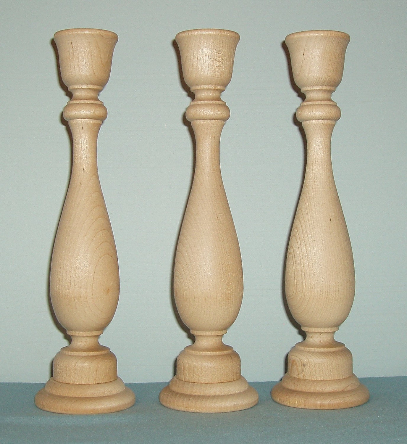 Wooden Unfinished Wood Candle Holders