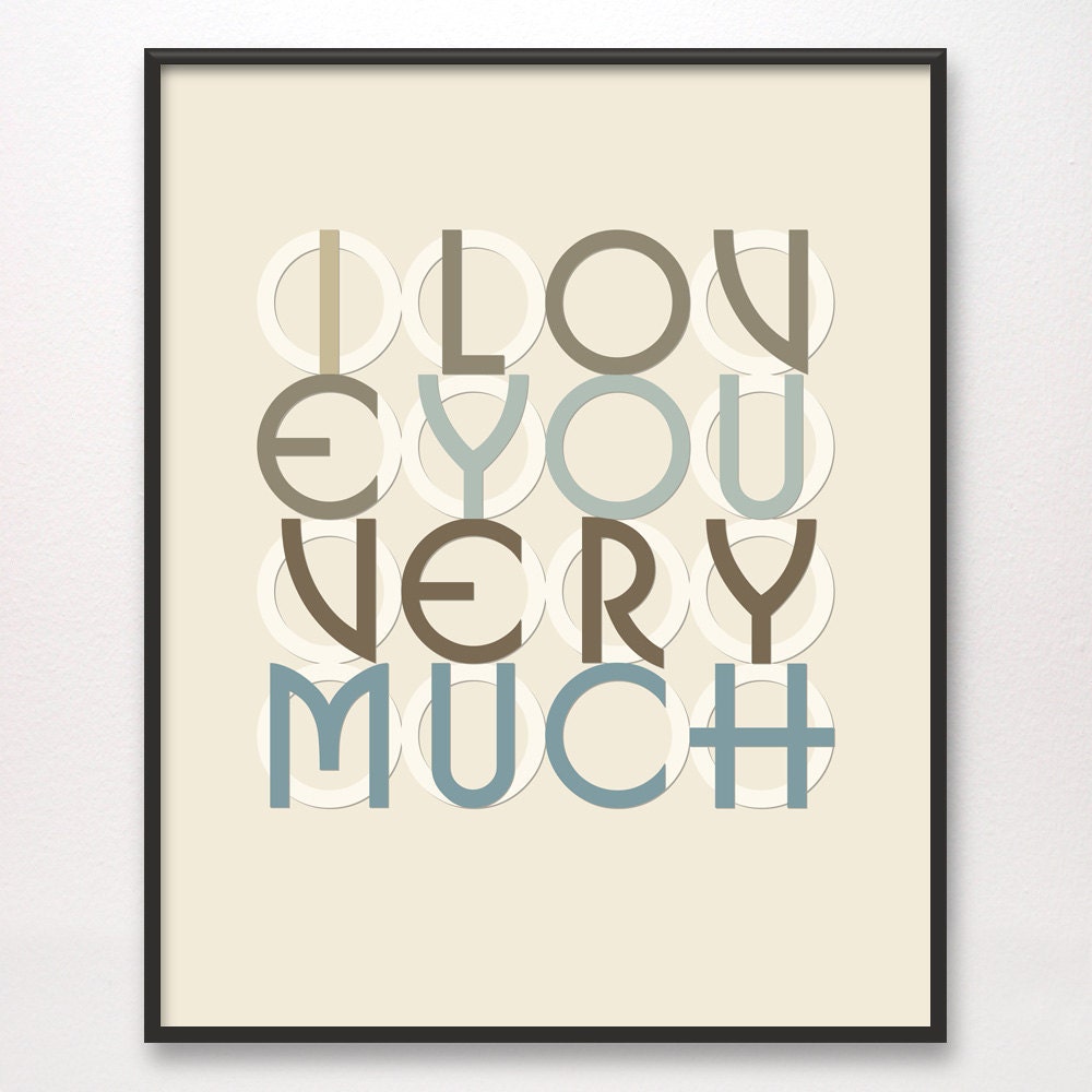 16x20 I Love You Very Much Art Print ILOVEYOUVERYMUCH Corita