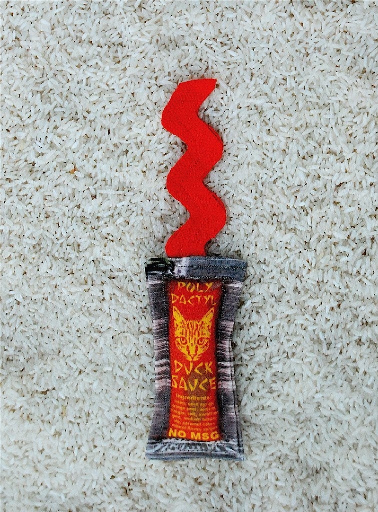 Squirting Duck Sauce Packet Cat Toy