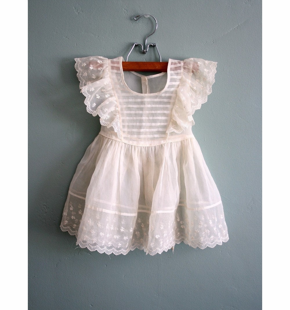 50s 2/3 It's My (Ivory Silk Chiffon) Party FROCK