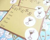 Handstamped Cocktail Invites-Set of 10
