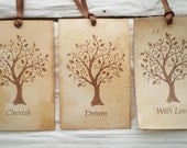 50 Wishing Tree Wedding Gift Tags - Cherish, Dream, With Love