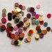 Wool Felt Scalloped Circles 100 - 1/2 inch Random Colored. 942