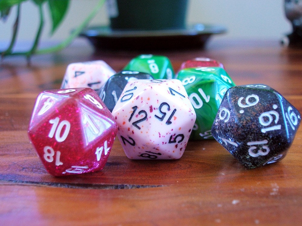 Custom D20 Twenty Sided Dice Cufflinks