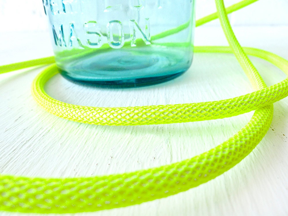 DIY Color Vintage Mason Ball Jar Hanging Pendant Light w/ Color Cord