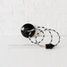 Mad Scientist Bare Bulb Tubular Light Pendant w/ Black & White Color Cord
