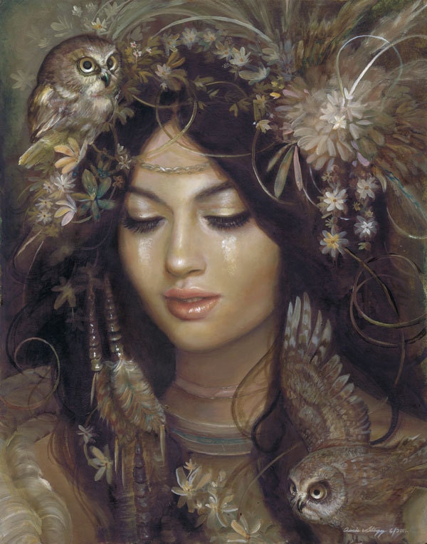 8x10 print "The Owl Maiden"