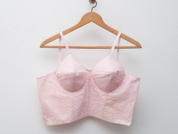 1950 Pink bullet bra longline bra bombshell dead by blessthatdress