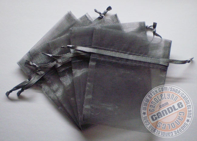 30 SILVER/GRAY 4x6 Sheer Organza Bags