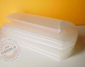 40 Frosted Plastic Pillow Boxes - 4 x 2-1/4 X 7/8