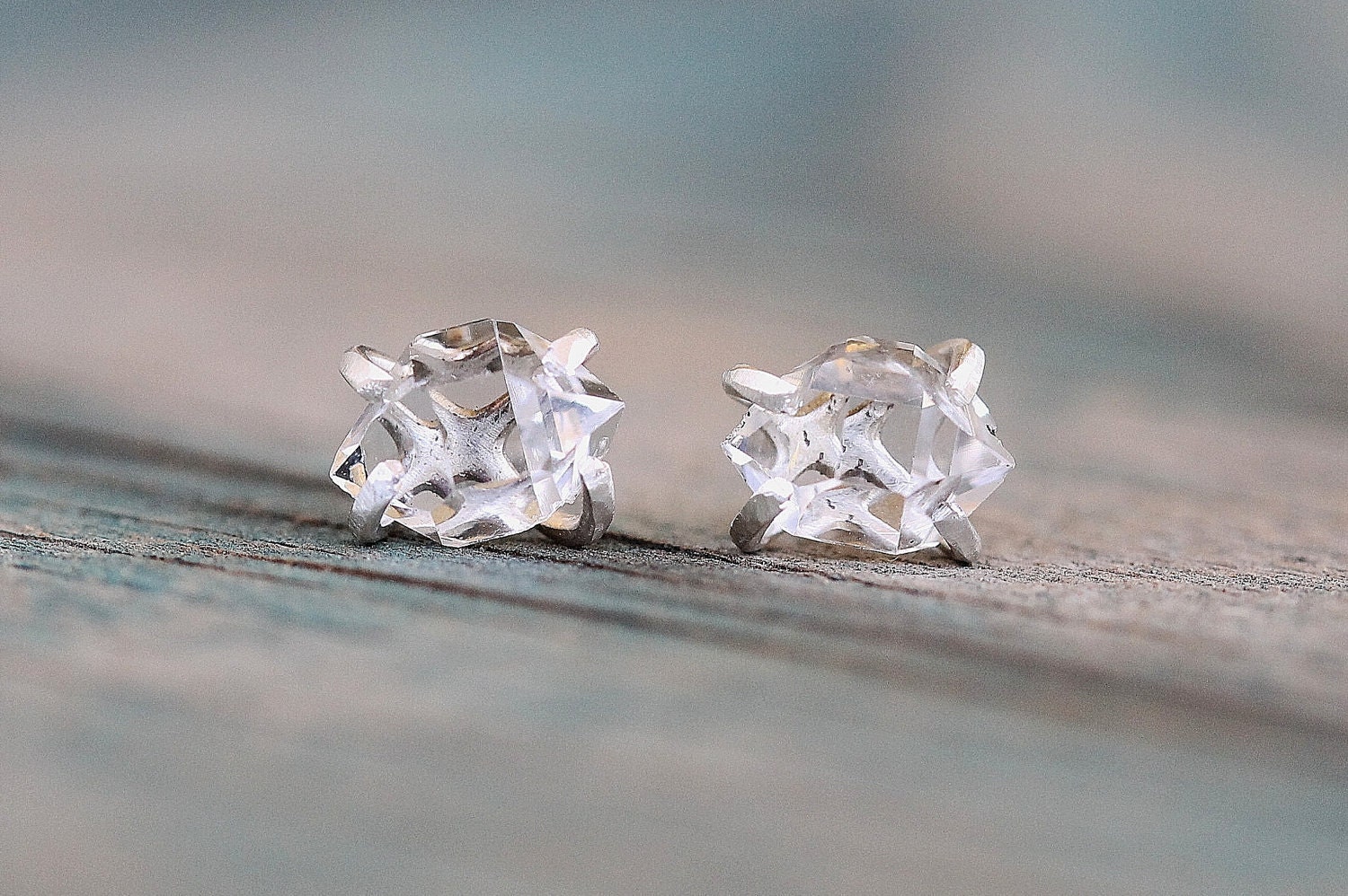 Herkimer Diamond Sterling Silver Post Earrings