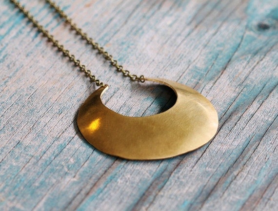 Crescent Shield Necklace