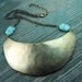 Quarter Moon Breastplate and Turquoise Necklace